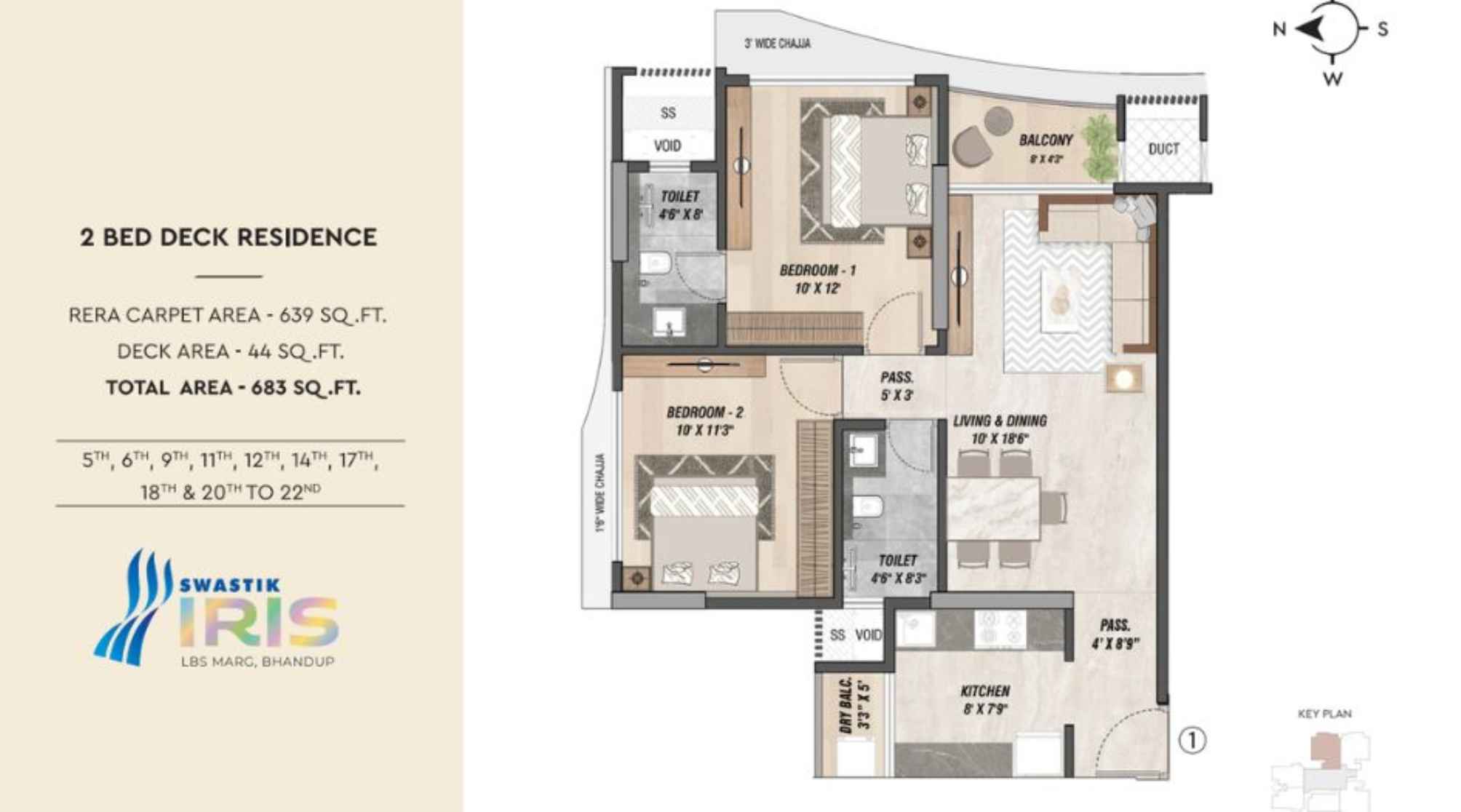 Swastik-IRIS-2-BHK-683-Sqft
