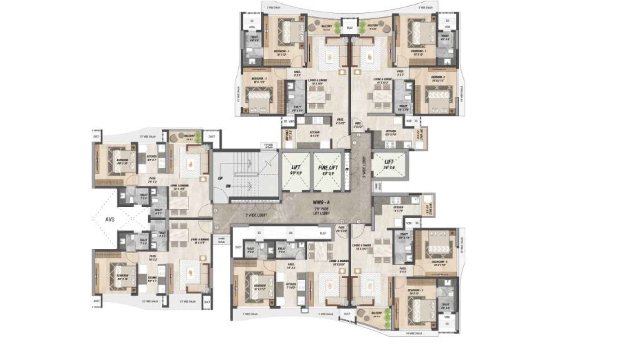 Swastik-IRIS-Typical-Floor-plan